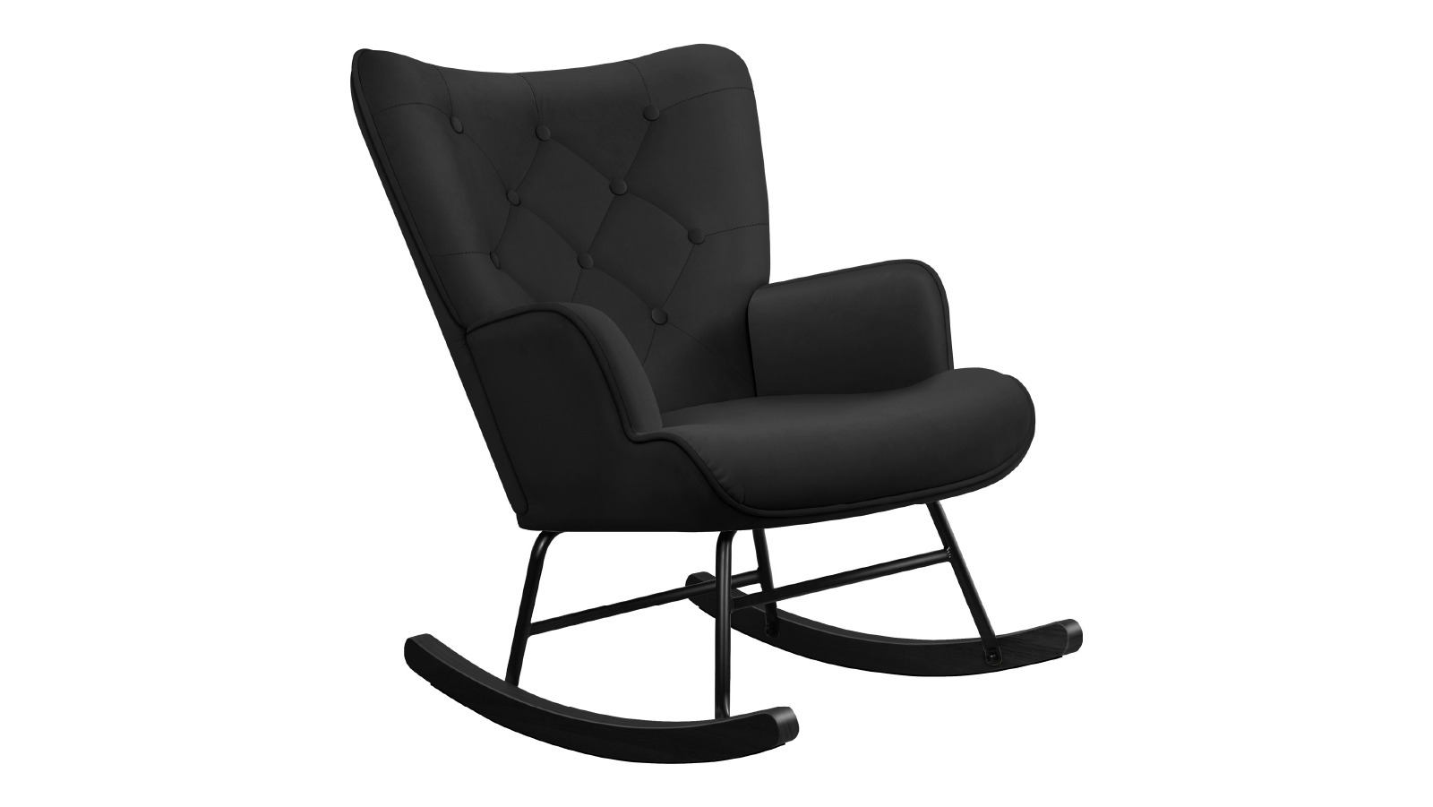 Alfordson Velvet Rocking Chair - Black