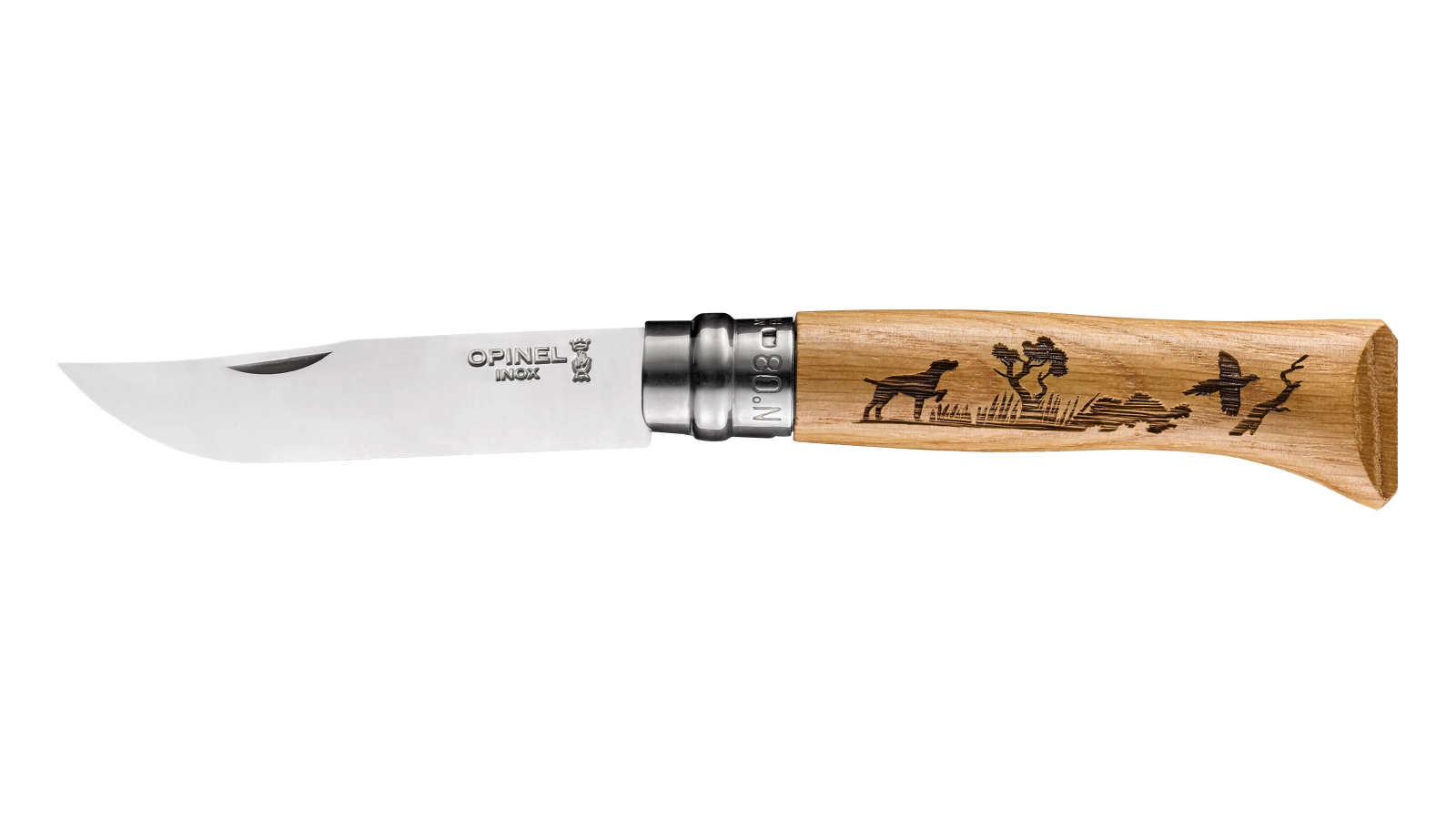 Opinel 8.5cm No 8 Animalia Stainless Steel Pocket Knife - Dog