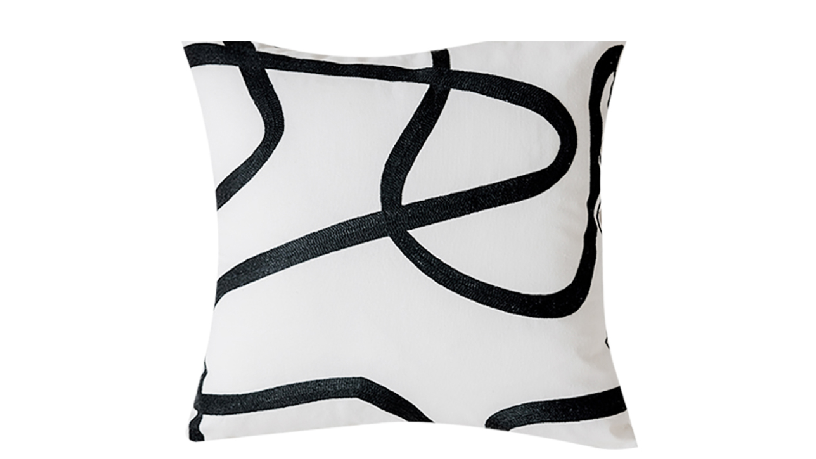 Soga 45cm Square Modern Minimalist Black Letter Print Decorative Throw Pillow