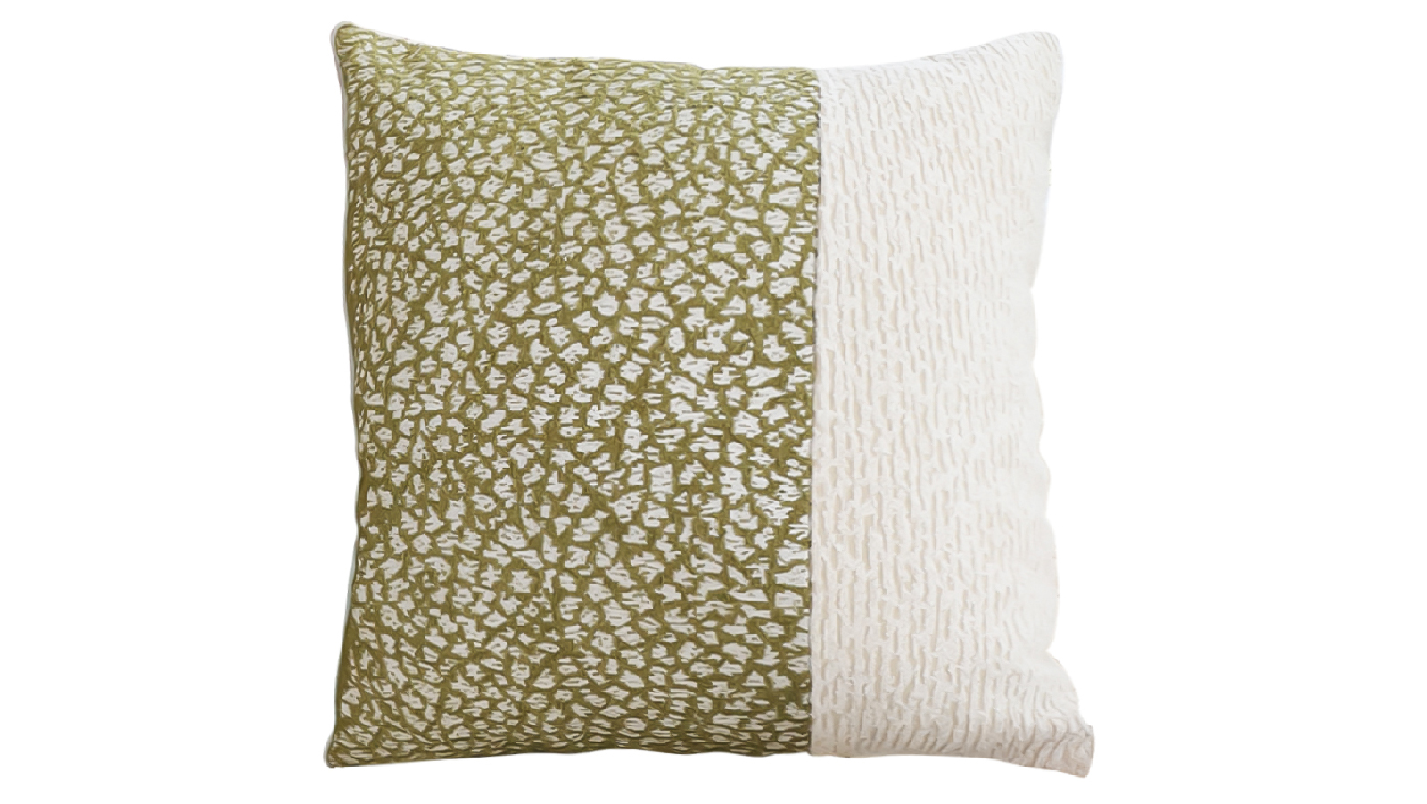 Soga 50cm Square Modern Two Tone Textured Block Design Throw Pillow