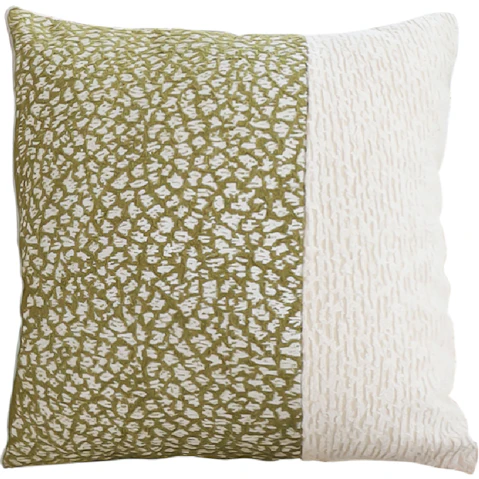 Soga 50cm Square Modern Two Tone Textured Block Design Throw Pillow