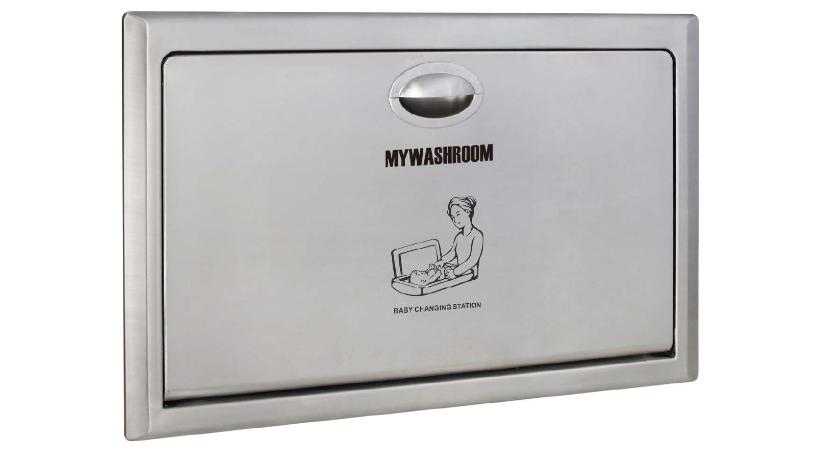 Mywashroom Recessed Horizontal Baby Change Table - Stainless Steel