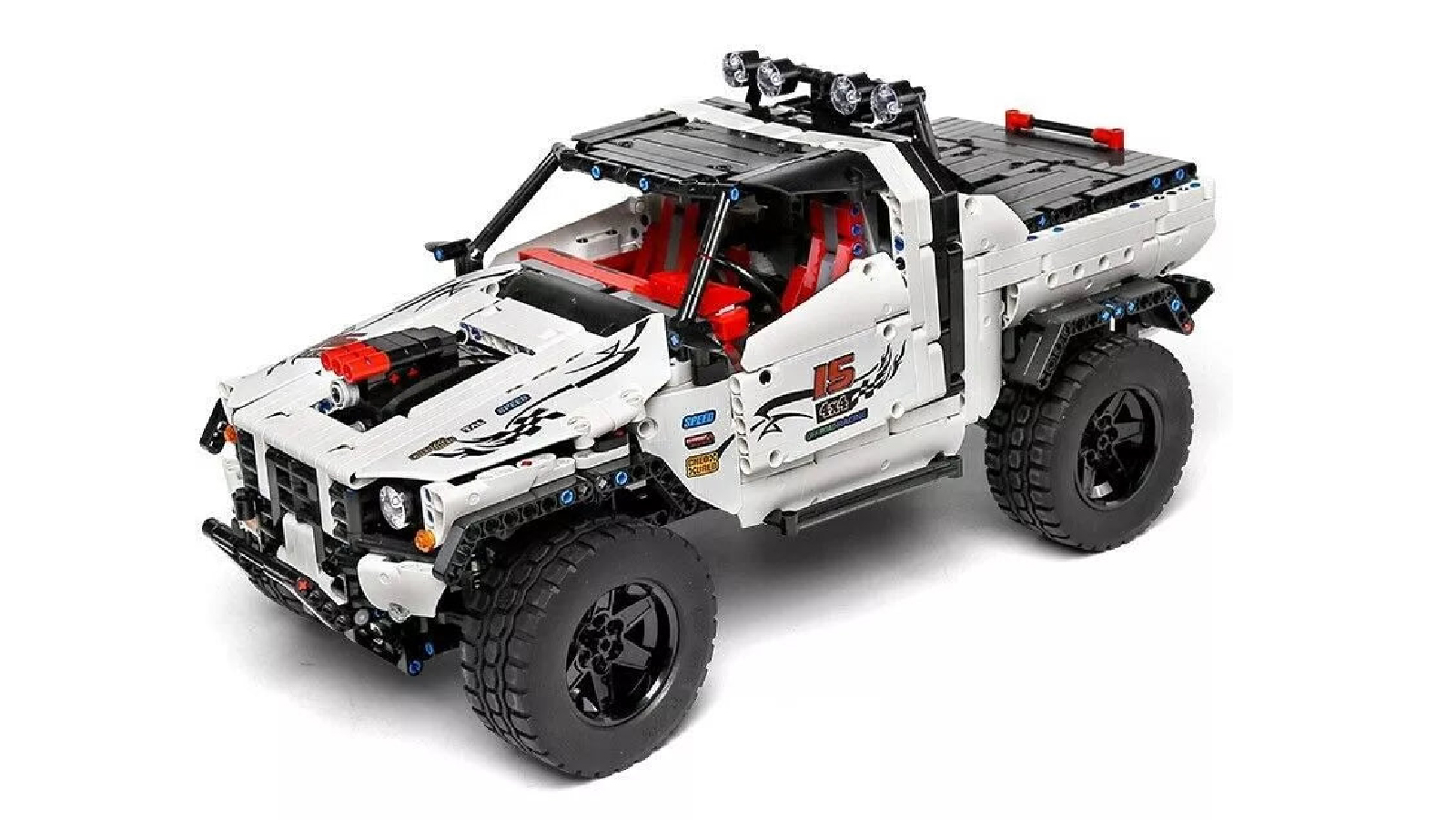 Mould King 1805 Remote Control Off Road Pickup Car Brick Model DIY Kids Toy Building Blocks Set 
