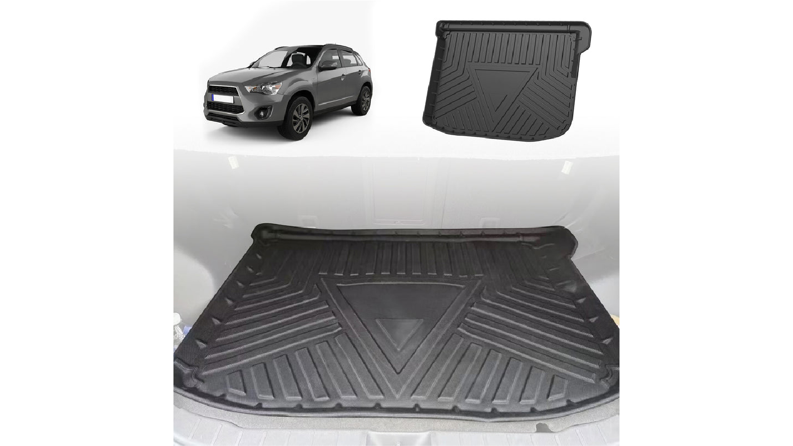 AUSGO Boot Liner Cargo Mat for Mitsubishi ASX XA XB XC Series 2010-2019