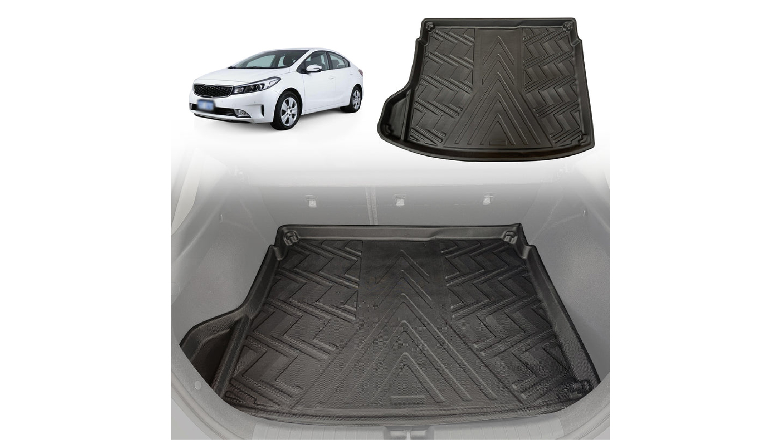 AUSGO Boot Liner Cargo Mat for KIA Cerato Hatch BD Series 2018-Onwards