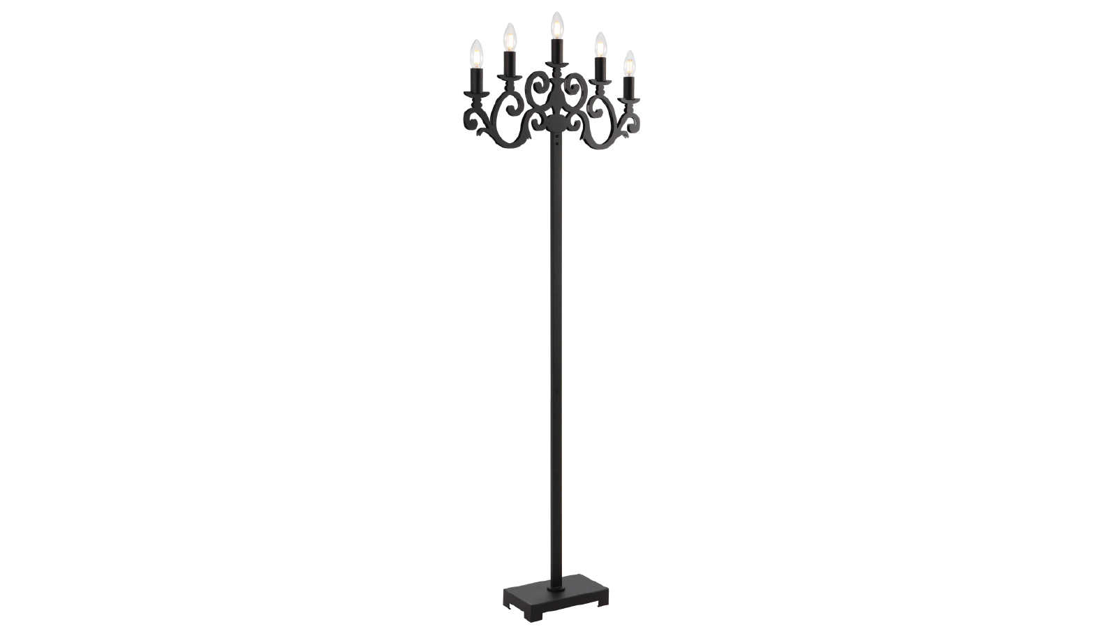 Pretty & Practical Echo Black Textured Floor Lamp with Five Lights for Modern Minimalist Styling