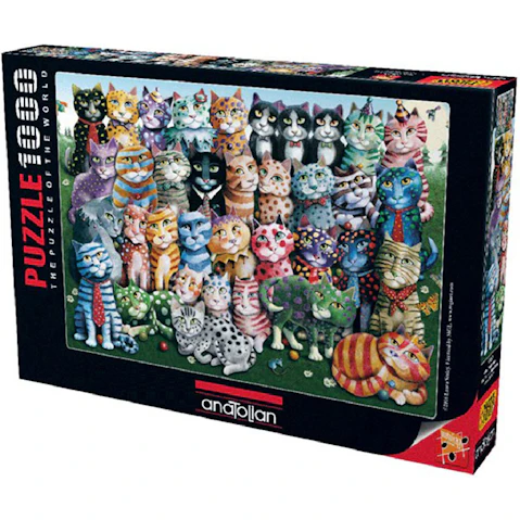 Latestbuy 1000 Piece of Anatolian Cat Family Reunion Jigsaw Puzzle