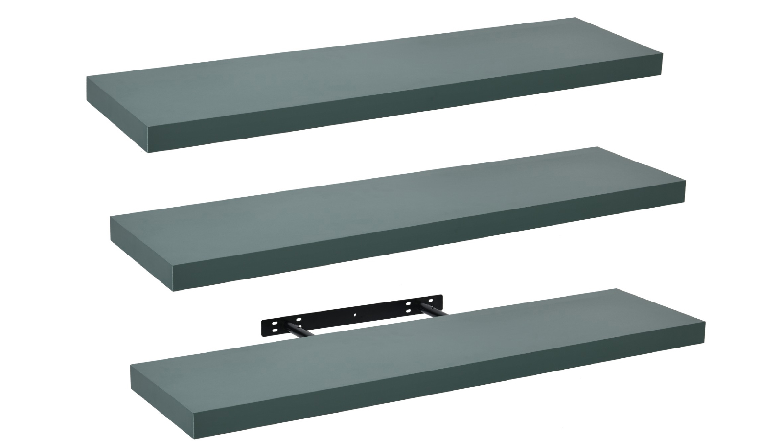 Takara 3 Set of Green Seiso Floating Wall Shelves Display Rack - 90cm