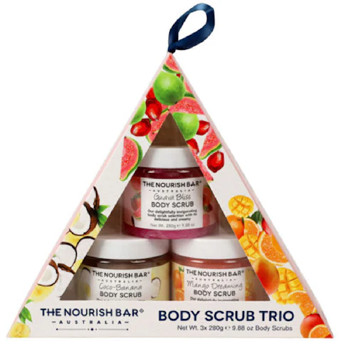 The Nourish Bar 3 Piece Body Scrub Set