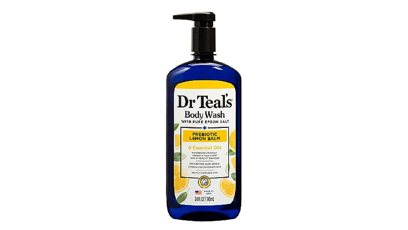 Dr Teals Prebiotic Lemon Balm and Thyme Body Wash - 700ml