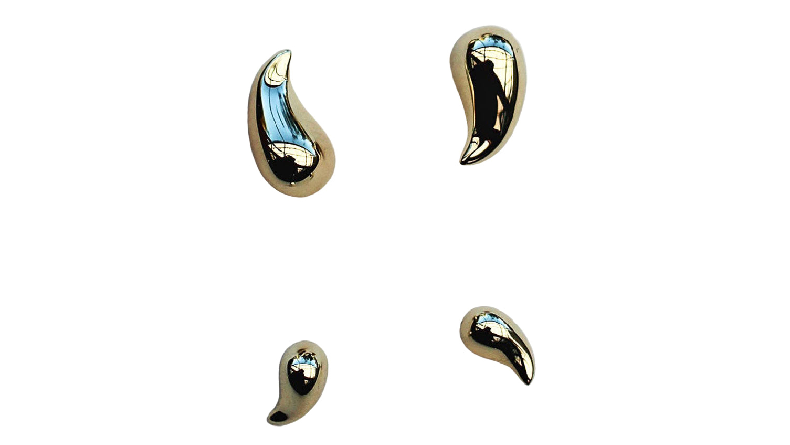 Sterling Silver Teardrop Gold Earrings