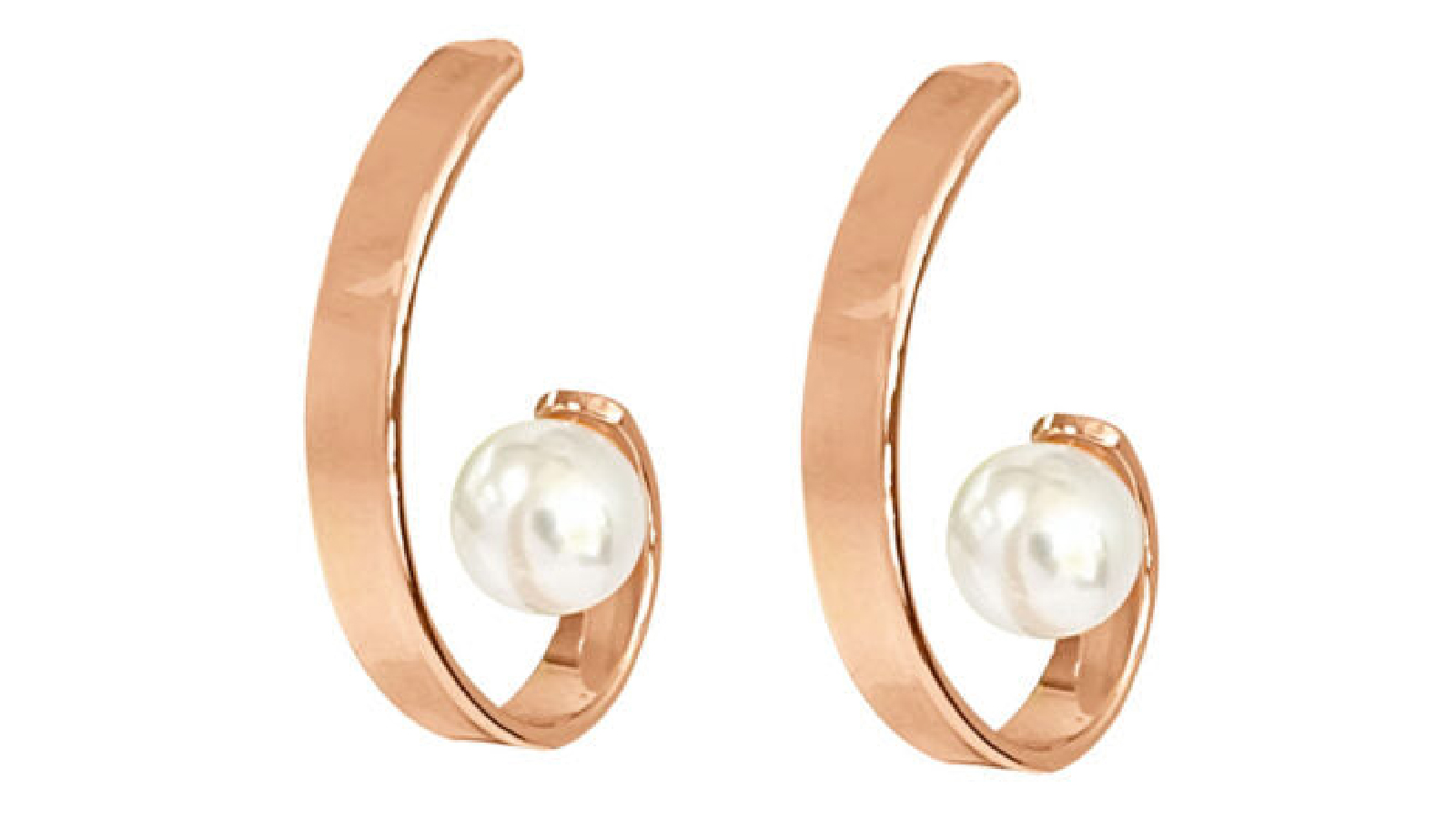 Wicked Sista Large Rose Gold Hoop Earrings with Diamante - 4.6cm