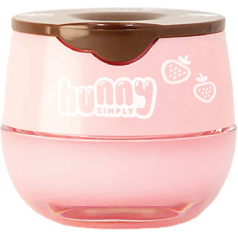 Hunny Simply Strawberry Honeypot Lip Balm for Moisturizing and Hydrating Lips - 6.5g