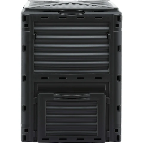 Gardeon 300L Heavy Duty Compost Bin with Top Lid Bottom Door - Black