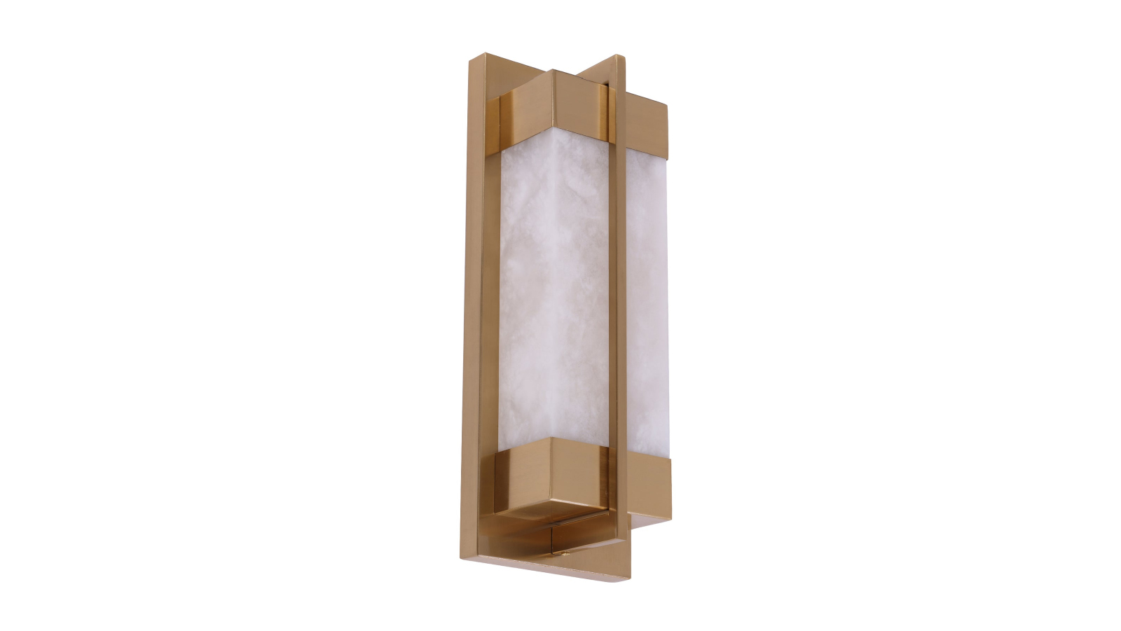 CLA Lighting	Puente Interior Rectangular Marble with Brass Highlight Wall Light