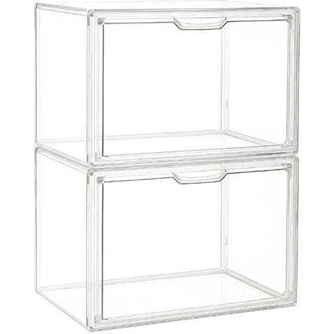 Artiss 2 Pack of 54cm Clear Acrylic Display Case Box For Toys