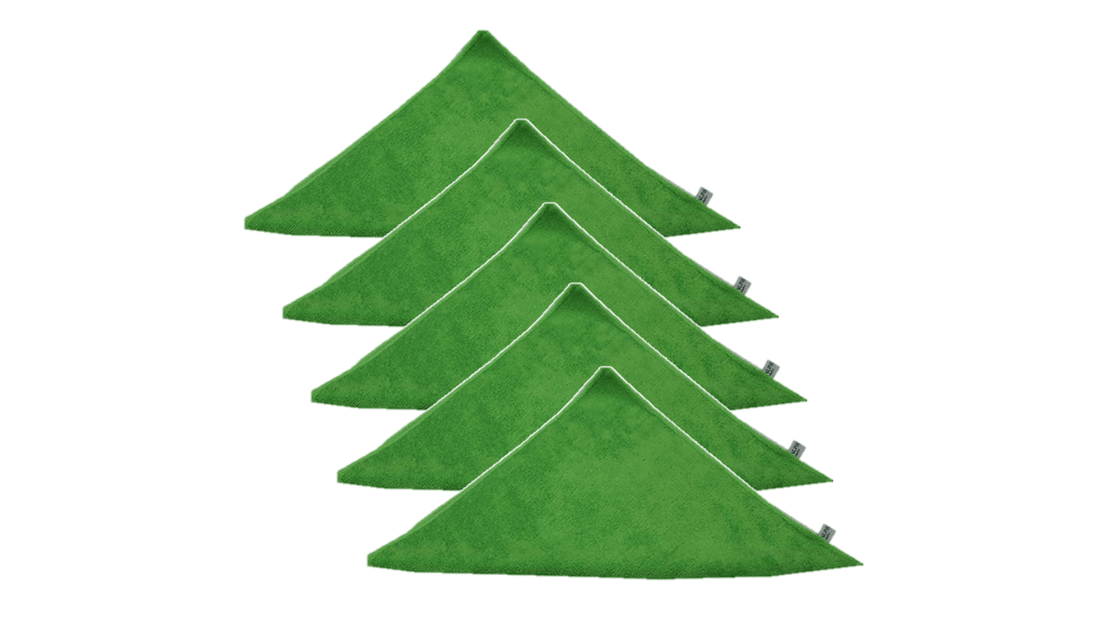Cleanlink Pack of 5 Microfibre General Cleaning Cloth - Green 