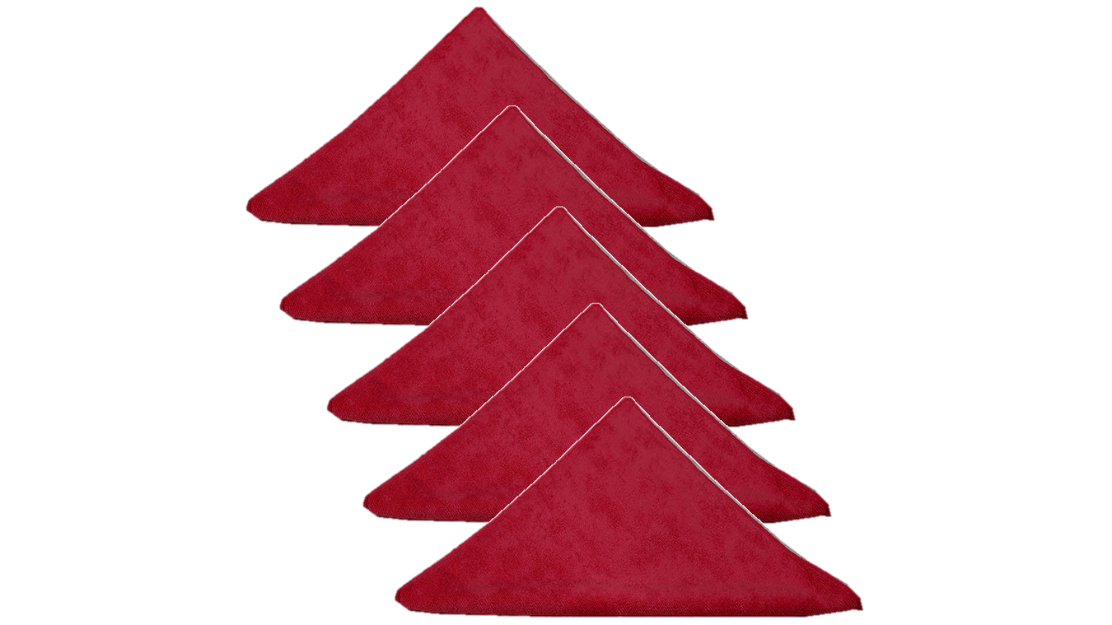 Cleanlink Pack of 5 Microfibre General Cleaning Cloth - Red