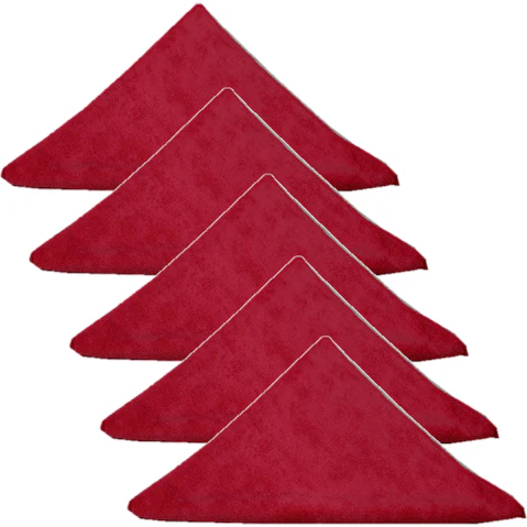 Cleanlink Pack of 5 Microfibre General Cleaning Cloth - Red