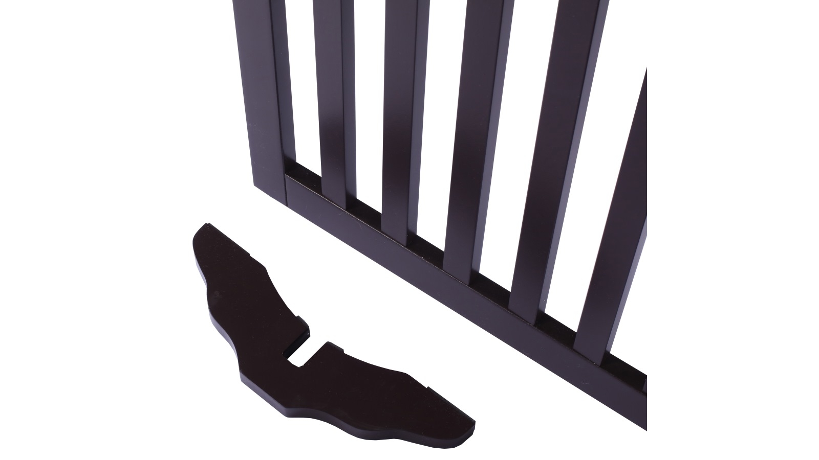 Charlie's Durable Wooden 3 Panel Freestanding Pet Gate Brown Harvey