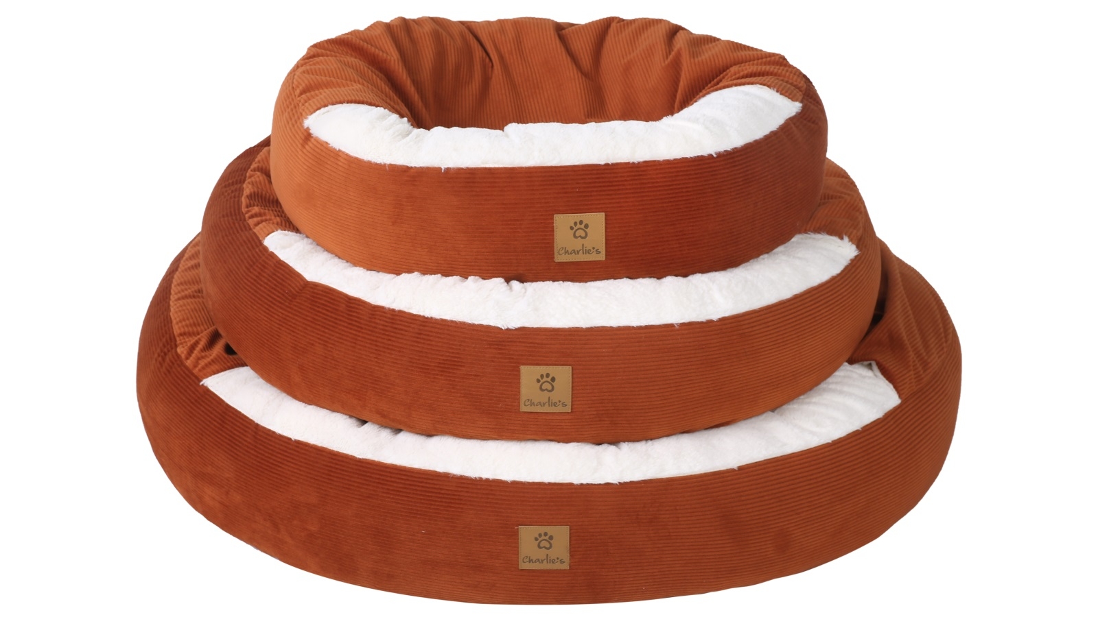 Charlie's Terracotta Hooded Corduroy Snookie Pet Nest - Large