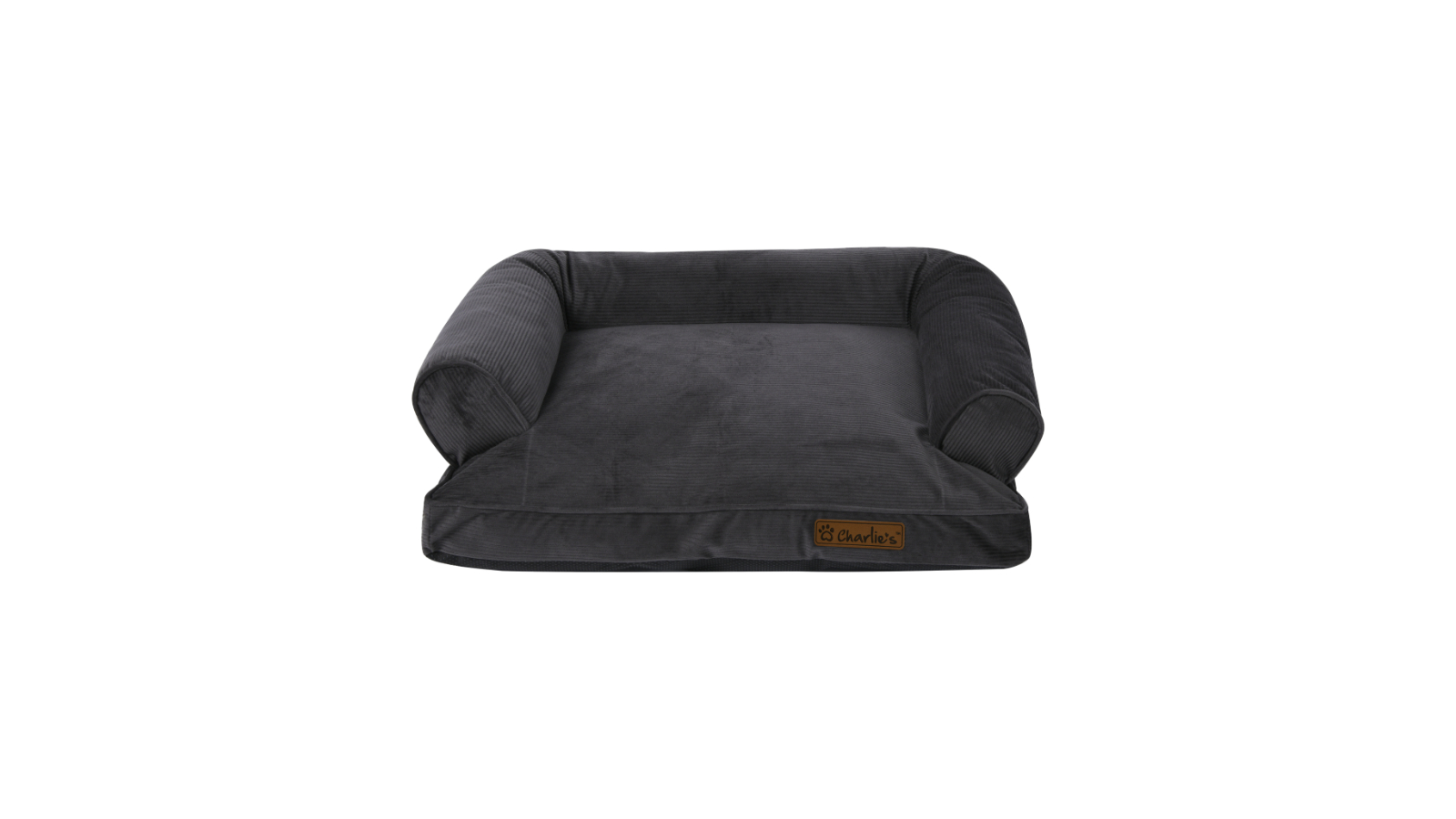 Charlie's 68 x 53 x 23cm Charcoal Corduroy Sofa Bed - Small