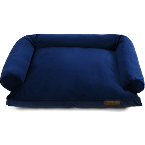 Charlie's 120 x 89 x 26cm Navy Corduroy Sofa Bed - Large