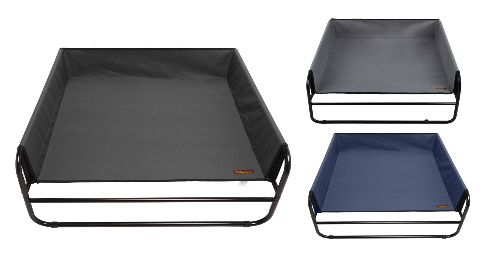 Charlie's High Walled Outdoor Trampoline 100x100x38cm Pet Bed Cot