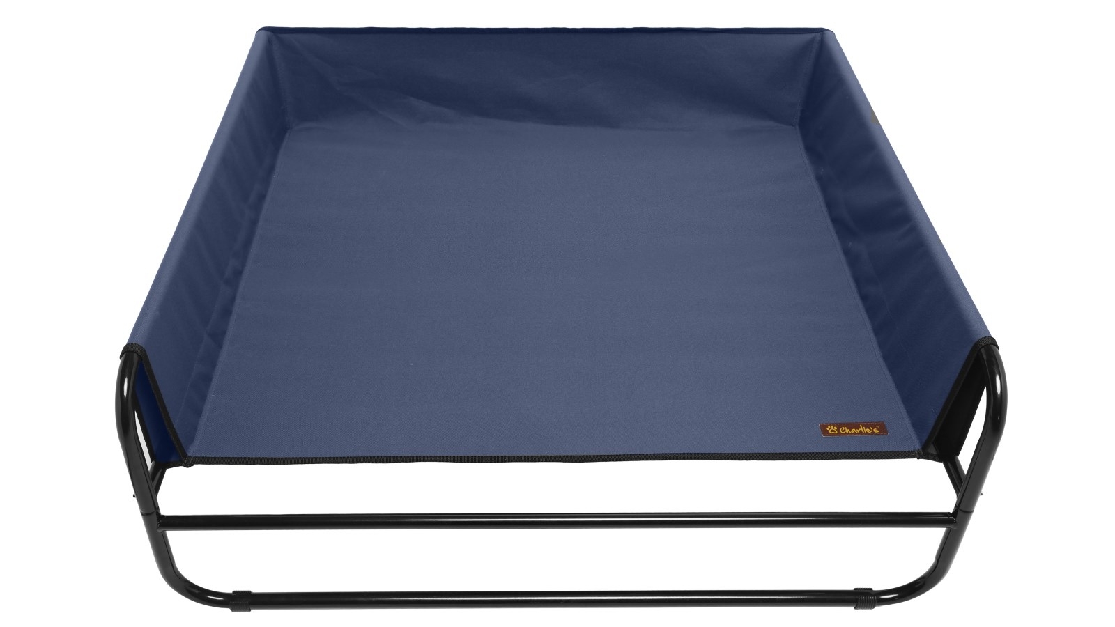 Charlie's High Walled Outdoor Trampoline 100x100x38cm Pet Bed Cot - Blue