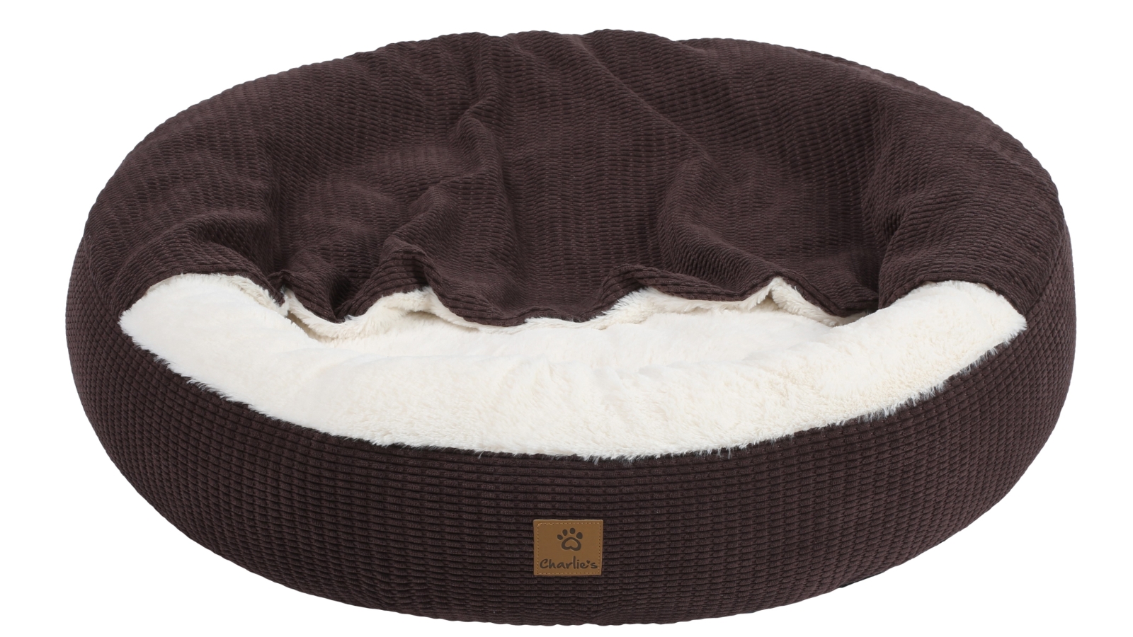 Charlie's Large Hooded Snookie Nest Bed - Latte