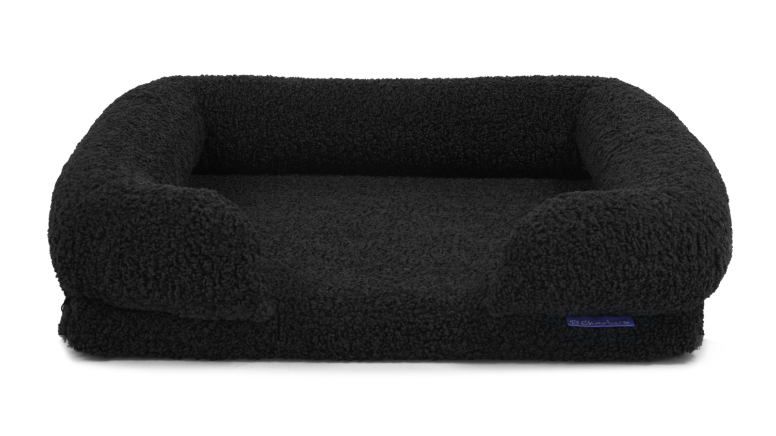 Charlie's Charcoal Teddy Fleece Memory Foam Sofa Bed - Small