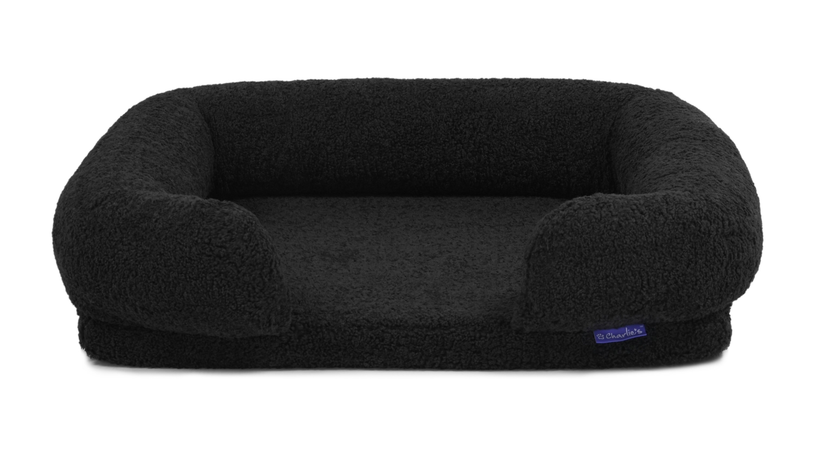 Charlie's Charcoal Teddy Fleece Memory Foam Sofa Bed - Medium