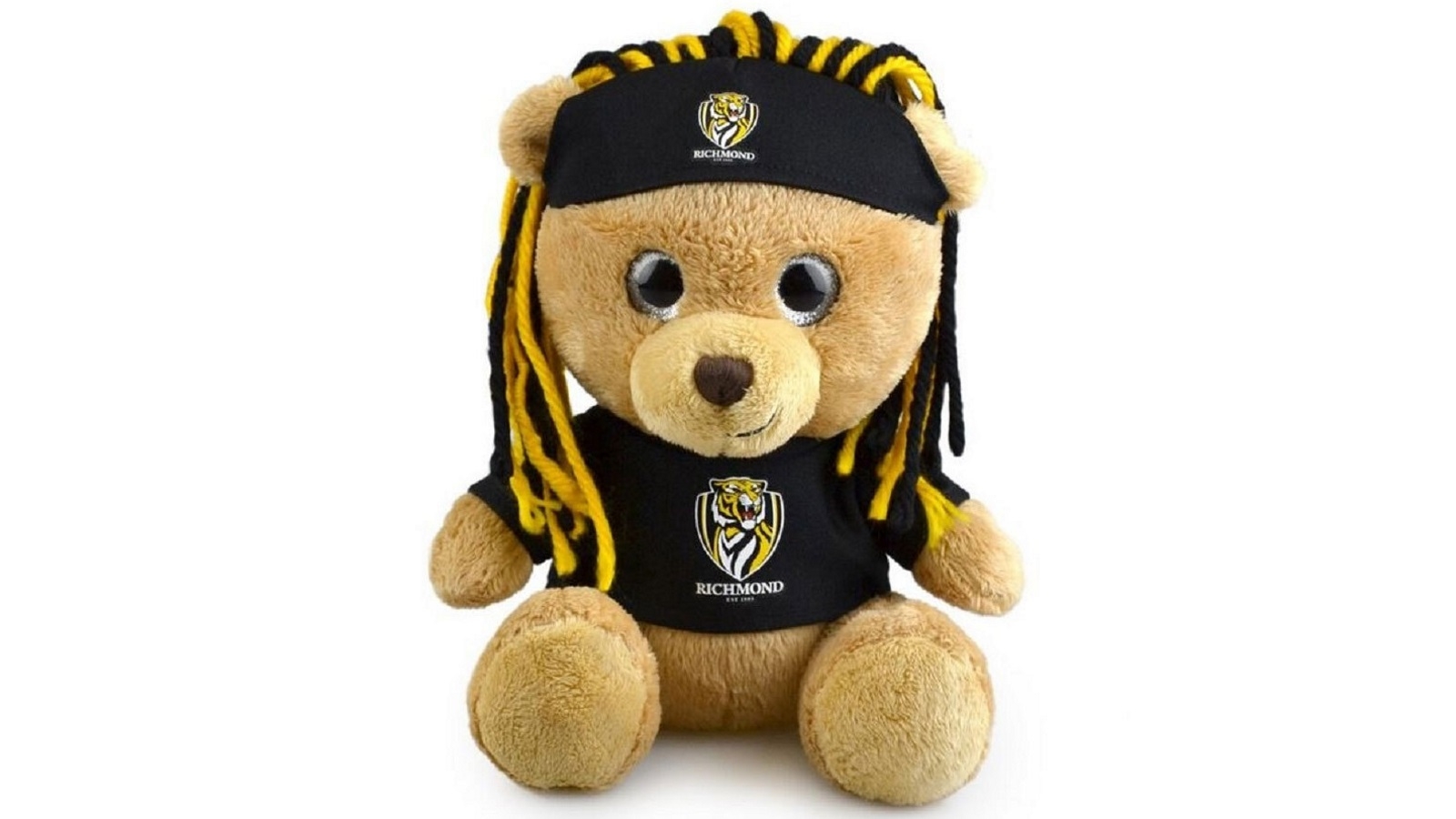 Korimco 20cm AFL Sparkle Fanatic Bear - Richmond