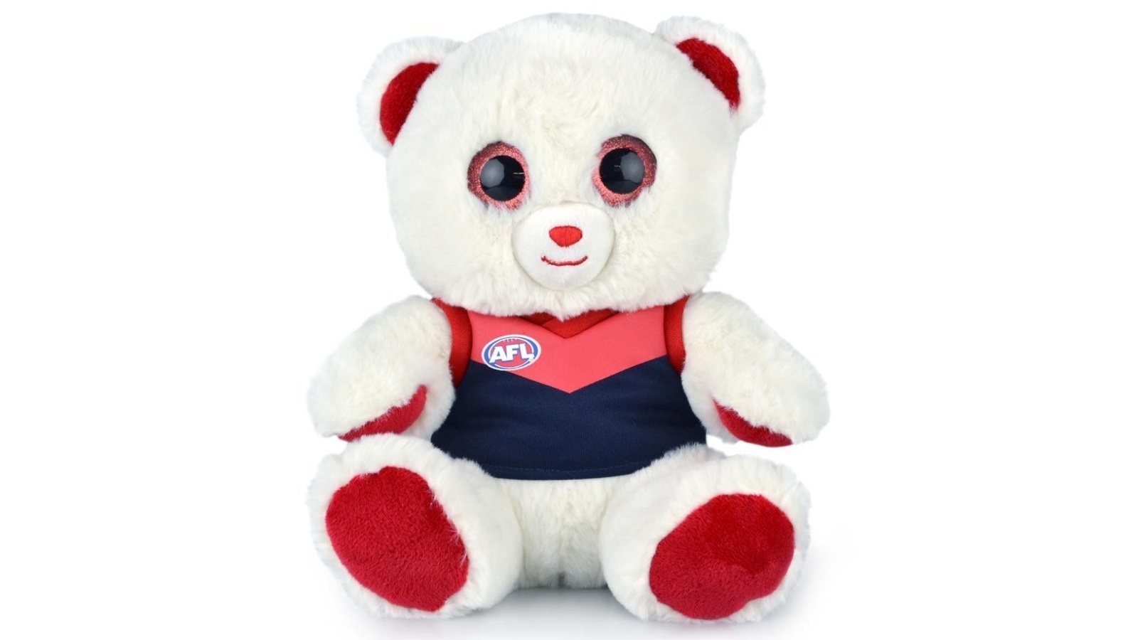 AFL Sparkle Melbourne (D) Kids 22cm Soft Bear Toy