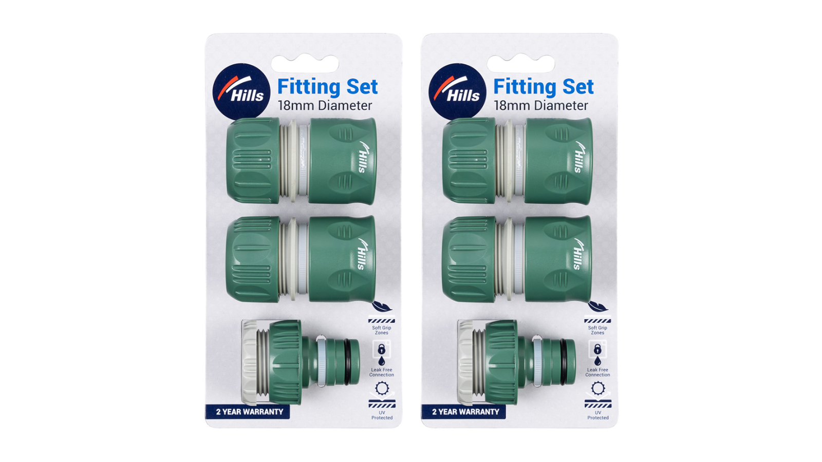 Hills Plastic Garden Watering Hose Fitting Set - Pack of 2