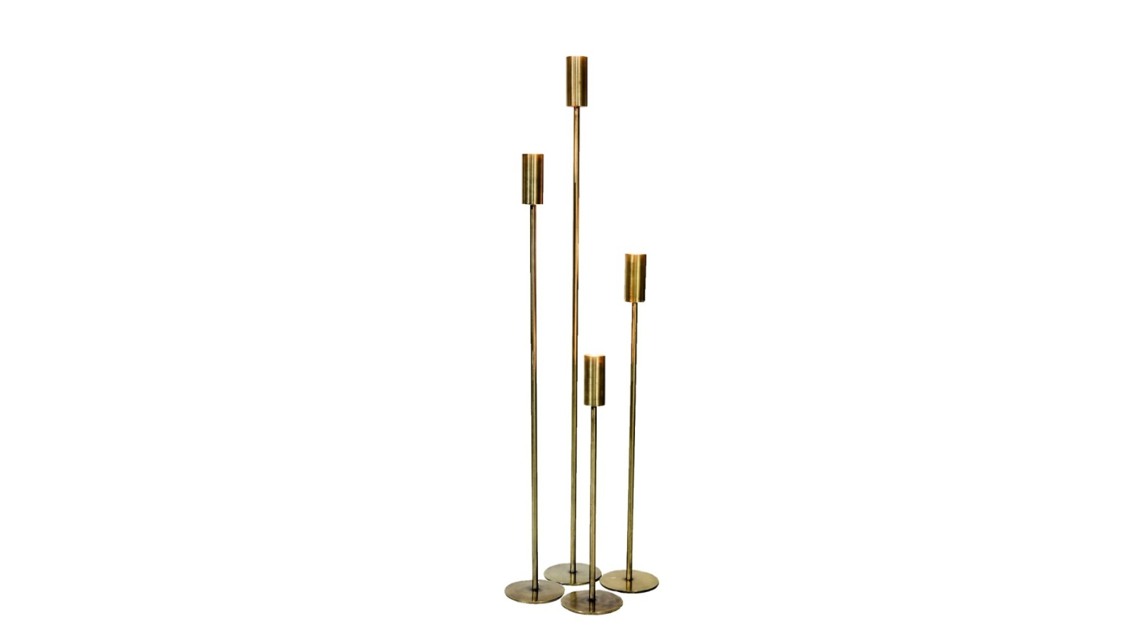 SSH Collection Ava 110cm Tall Single Candle Stand - Brass
