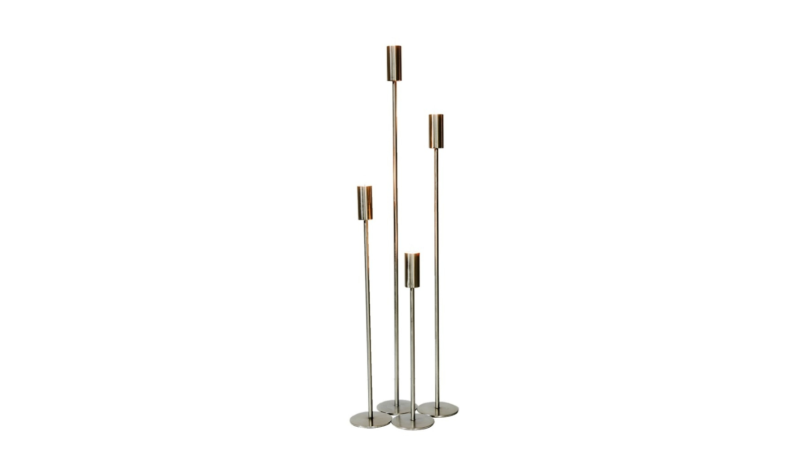 SSH Collection Ava 110cm Tall Single Candle Stand - Nickel