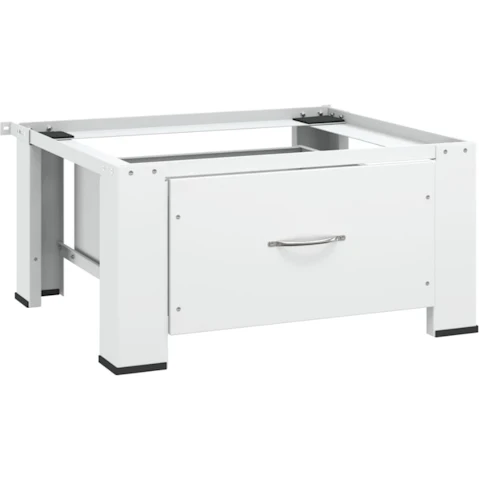 vidaXL Washing Machine Pedestal with Drawer White - 100kg capacity