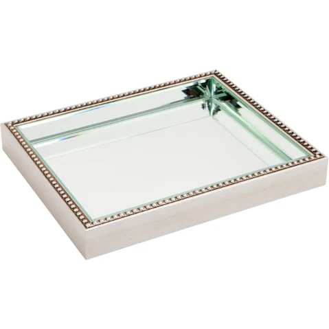 Cafe Lighting & Living Zeta Small Mirror Tray - Antique Silver