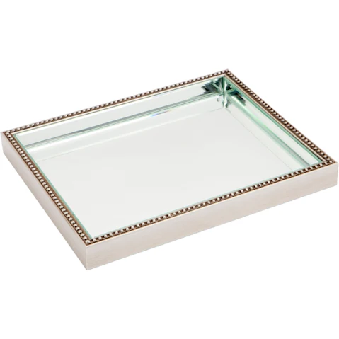 Cafe Lighting & Living Zeta Medium Mirror Tray - Antique Silver