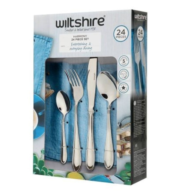 Wiltshire Harmony Cutlery Set 24 Piece Harvey Norman