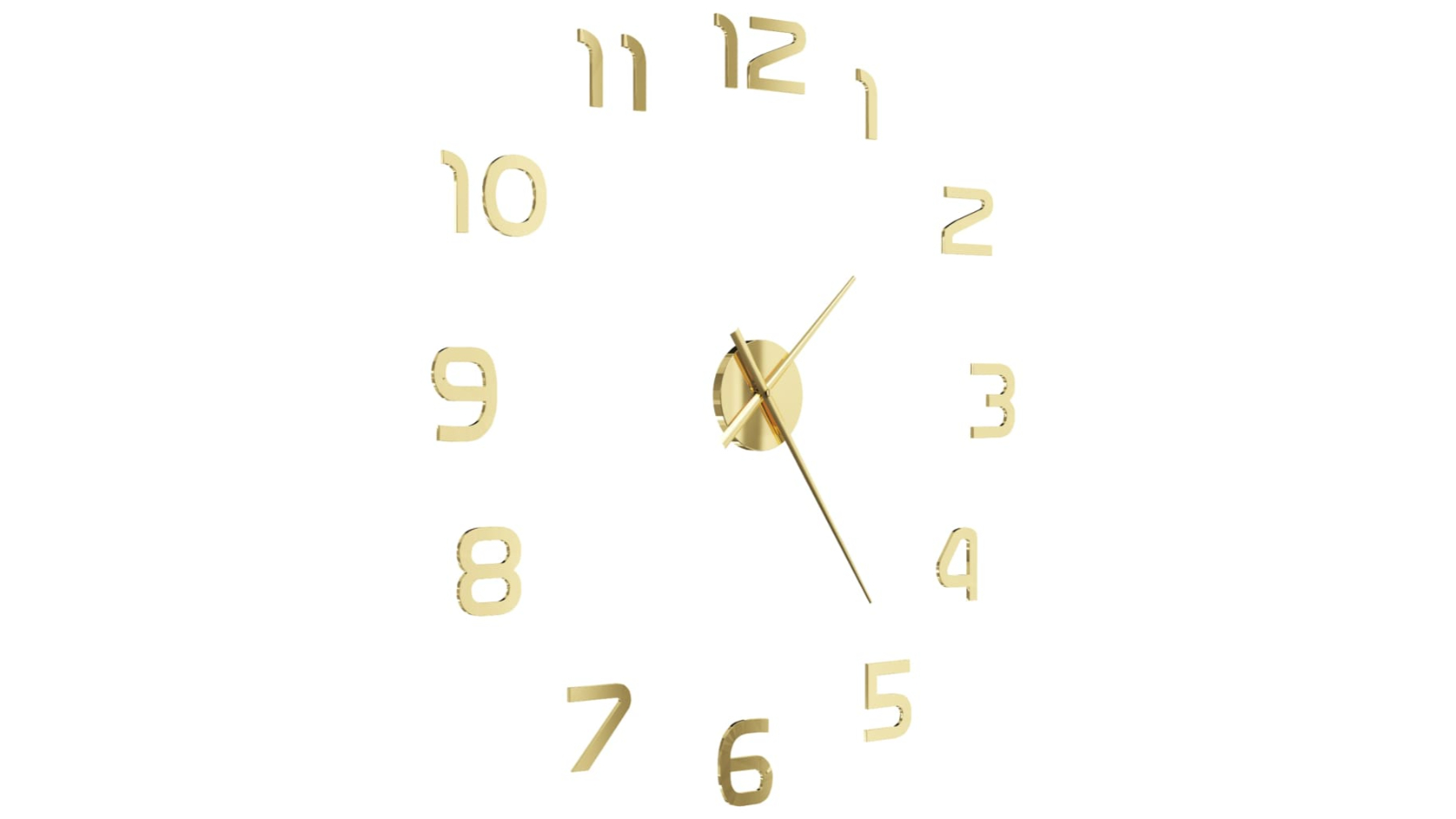 vidaXL 100cm 3D Modern Design Wall Clock - Gold
