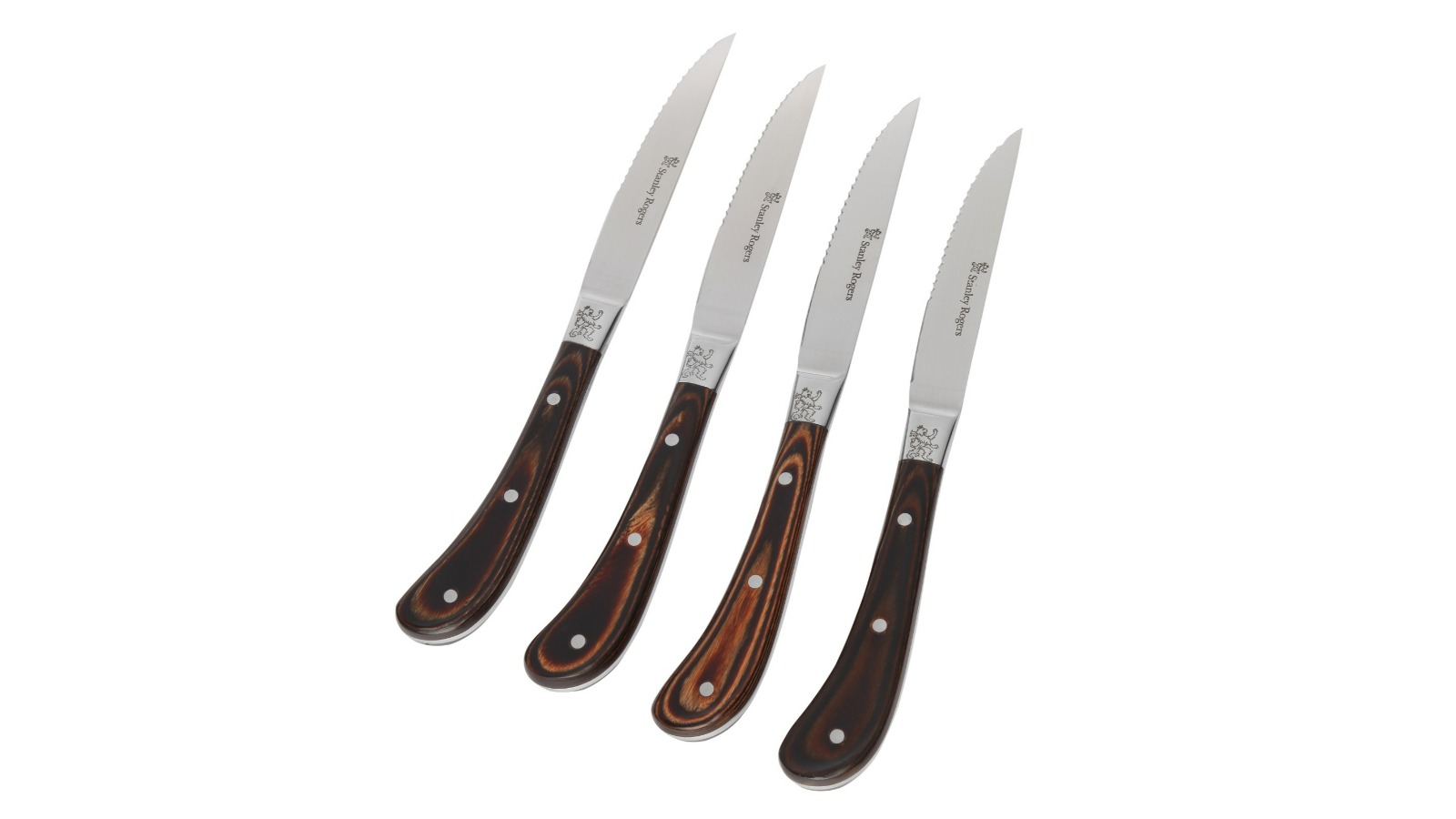 Stanley Rogers Pistol Grip Brown Steak Knive - Set of 4