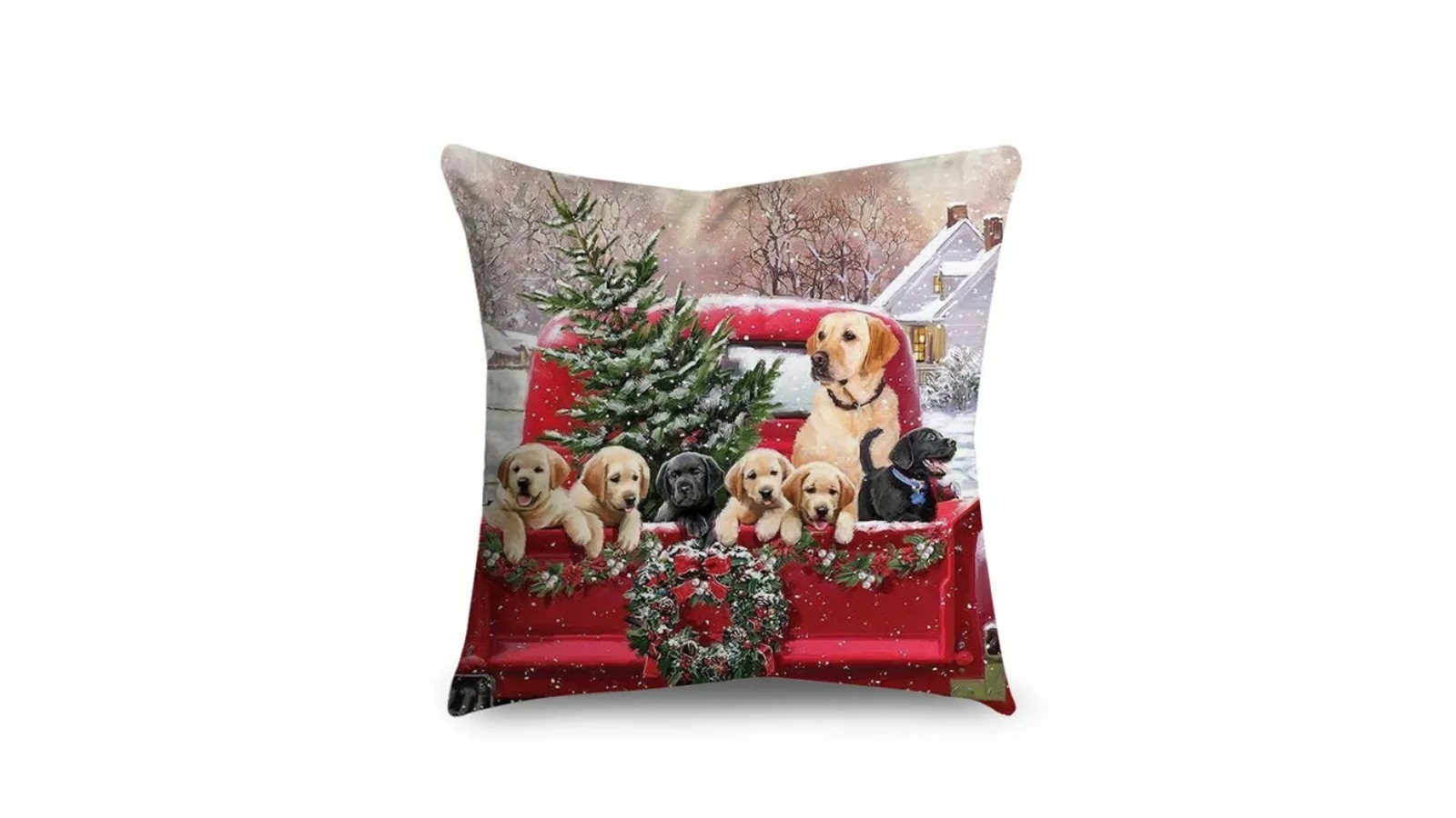NNEOBA Merry Christmas Cushion Cover Festive Holiday Decoration