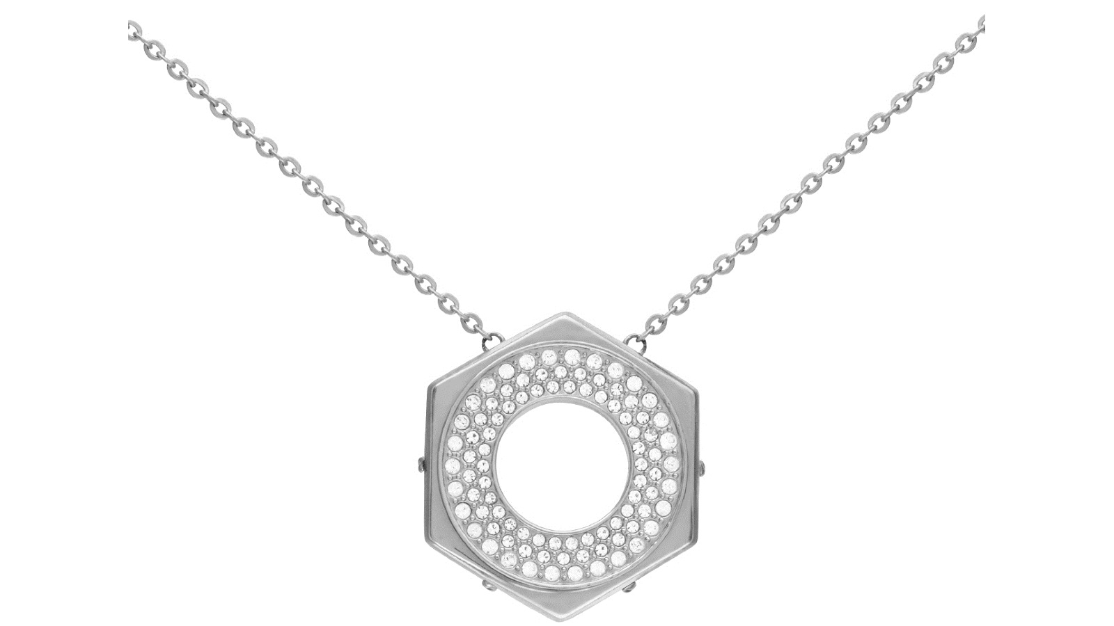 Swarovski Bolt Necklace - Crystal/Silver