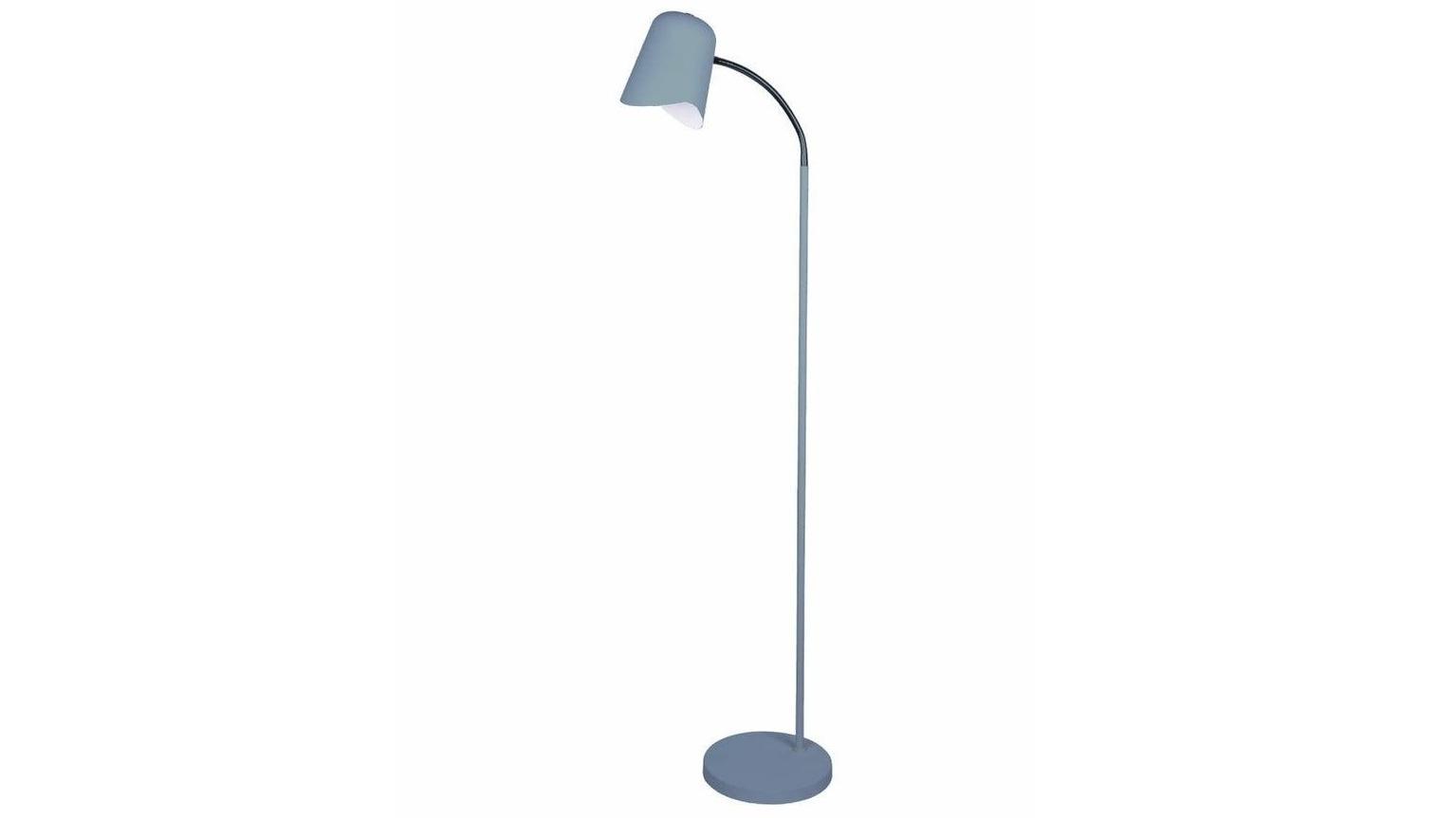 Adjustable ES Ellipse Pastel Floor Lamp with Wave Edge - Matte Blue