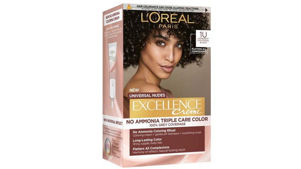 L'Oreal Excellence Creme Nude Hair Colour - 1U Universal Black