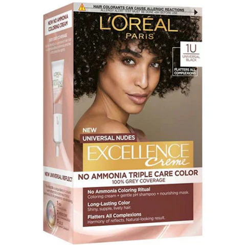 L'Oreal Excellence Creme Nude Hair Colour - 1U Universal Black