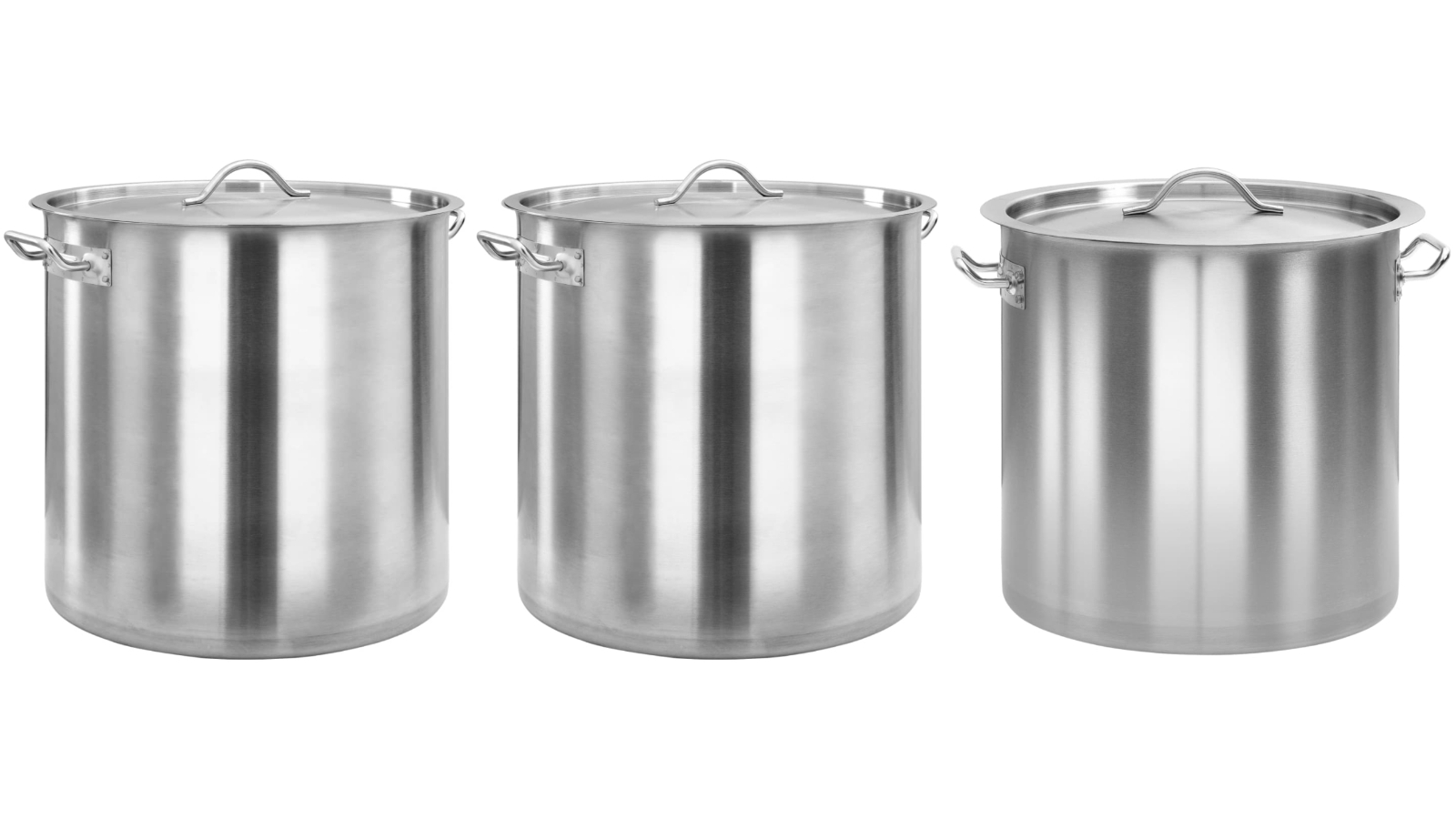 vidaXL Large Stainless Steel Stock Pot