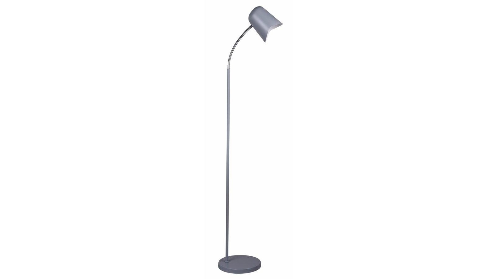 Adjustable ES Ellipse Pastel Floor Lamp with Wave Edge - Matte Grey